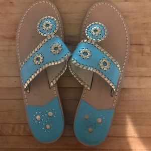 NEW JACK ROGERS!! Blue and gold. Worn once!